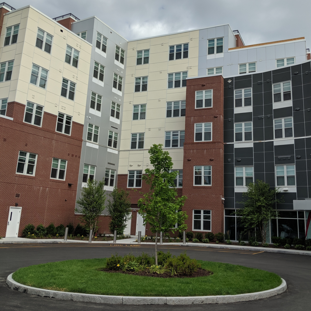 photo of a large multifamily building facade